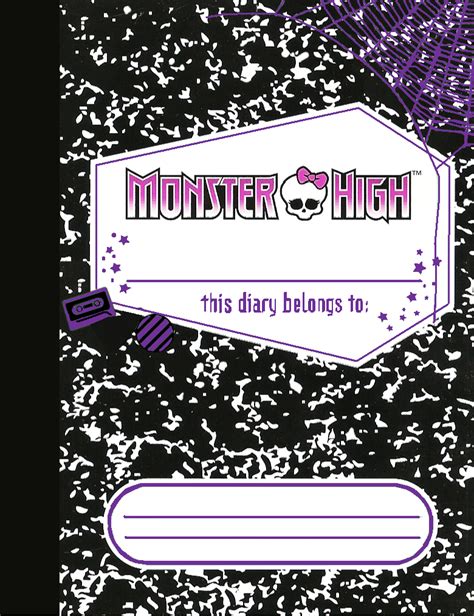 Monster High Diary Template Imagination